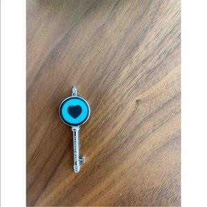 Tiffany & Co. blue enamel key charm